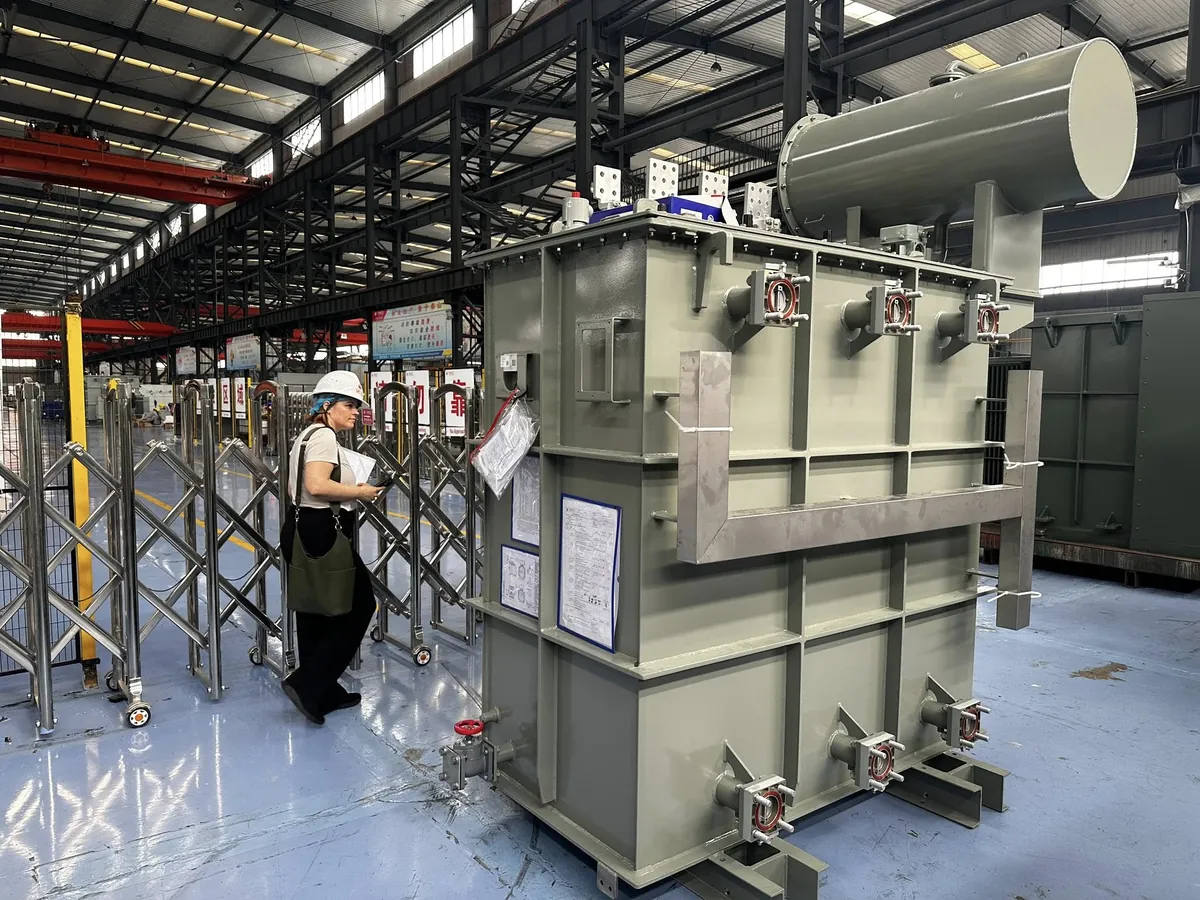 Overseas customer factory visit for transformer technical review and manufacturing verification