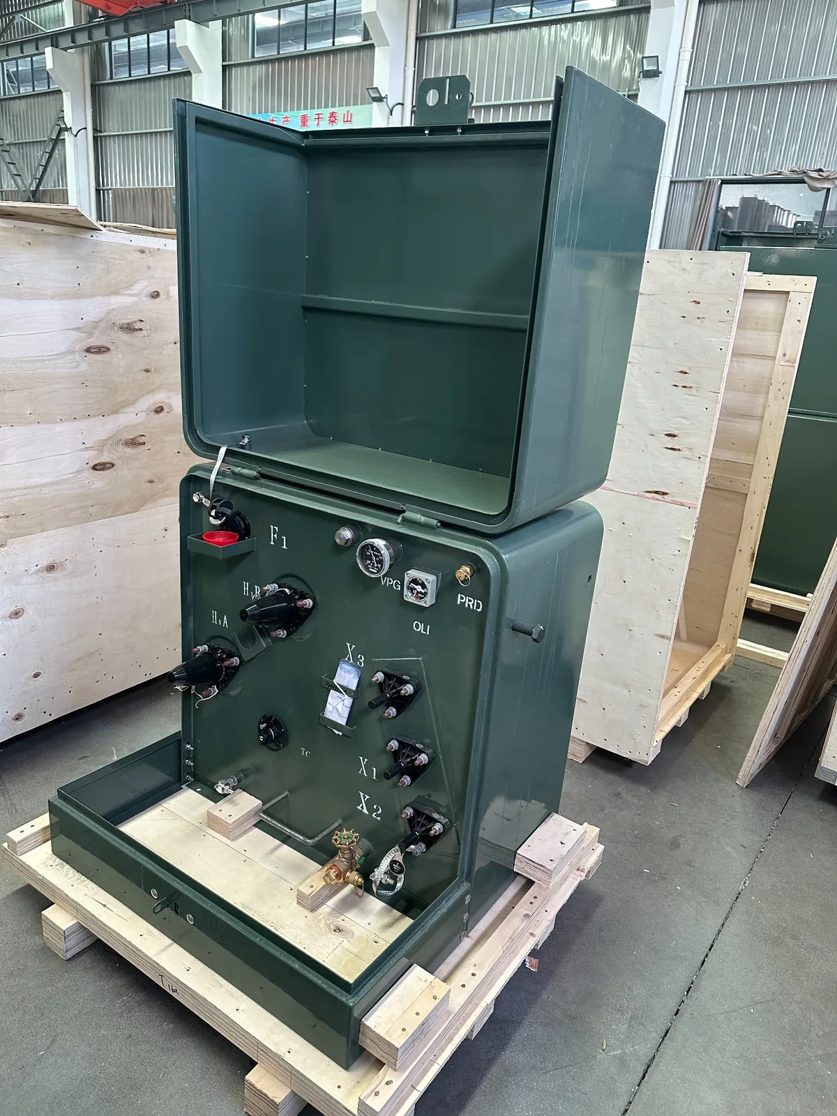 Pad mounted transformer accessories and terminal arrangement for RFQ review of nameplate data voltage impedance BIL and required accessories